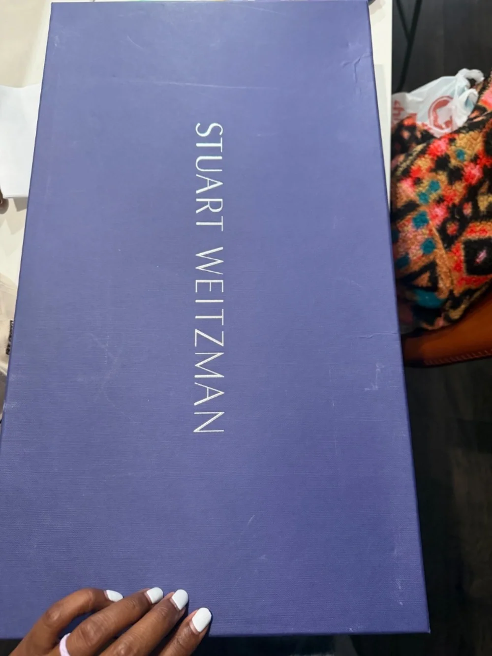 Stuart Weitzman grey thigh